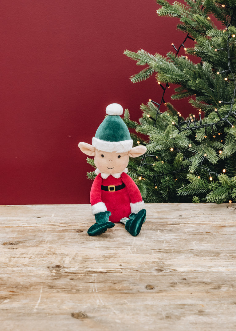 Rankų darbo minkštas pliušinis žaislas vaikams iš medvilnės „Elfas“