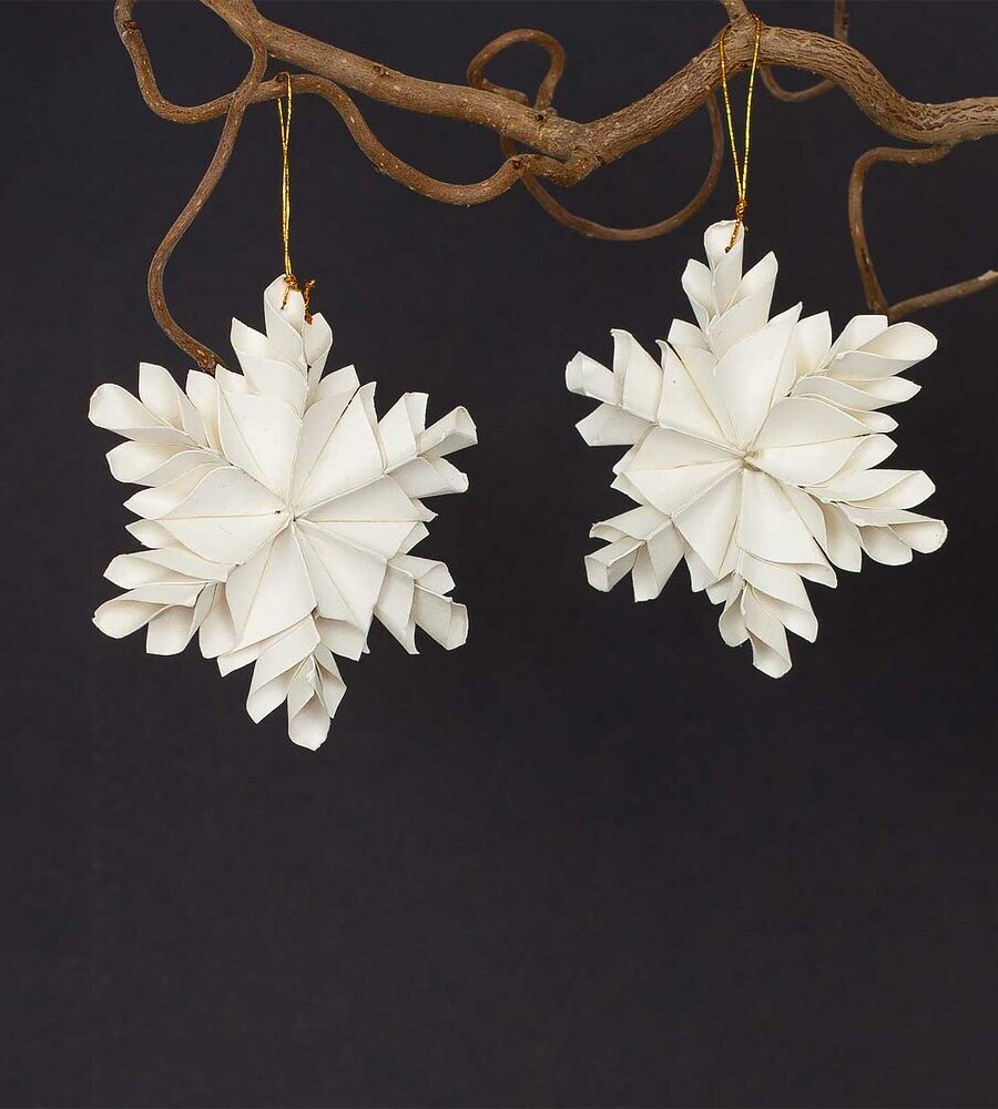 Pakabinama rankų darbo Kalėdinės eglutės dekoracija, 2 vnt. rinkinys