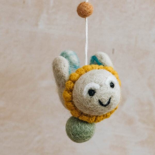 Pakabinama rankų darbo dekoracija iš veltinio „Jūros gyvūnai“