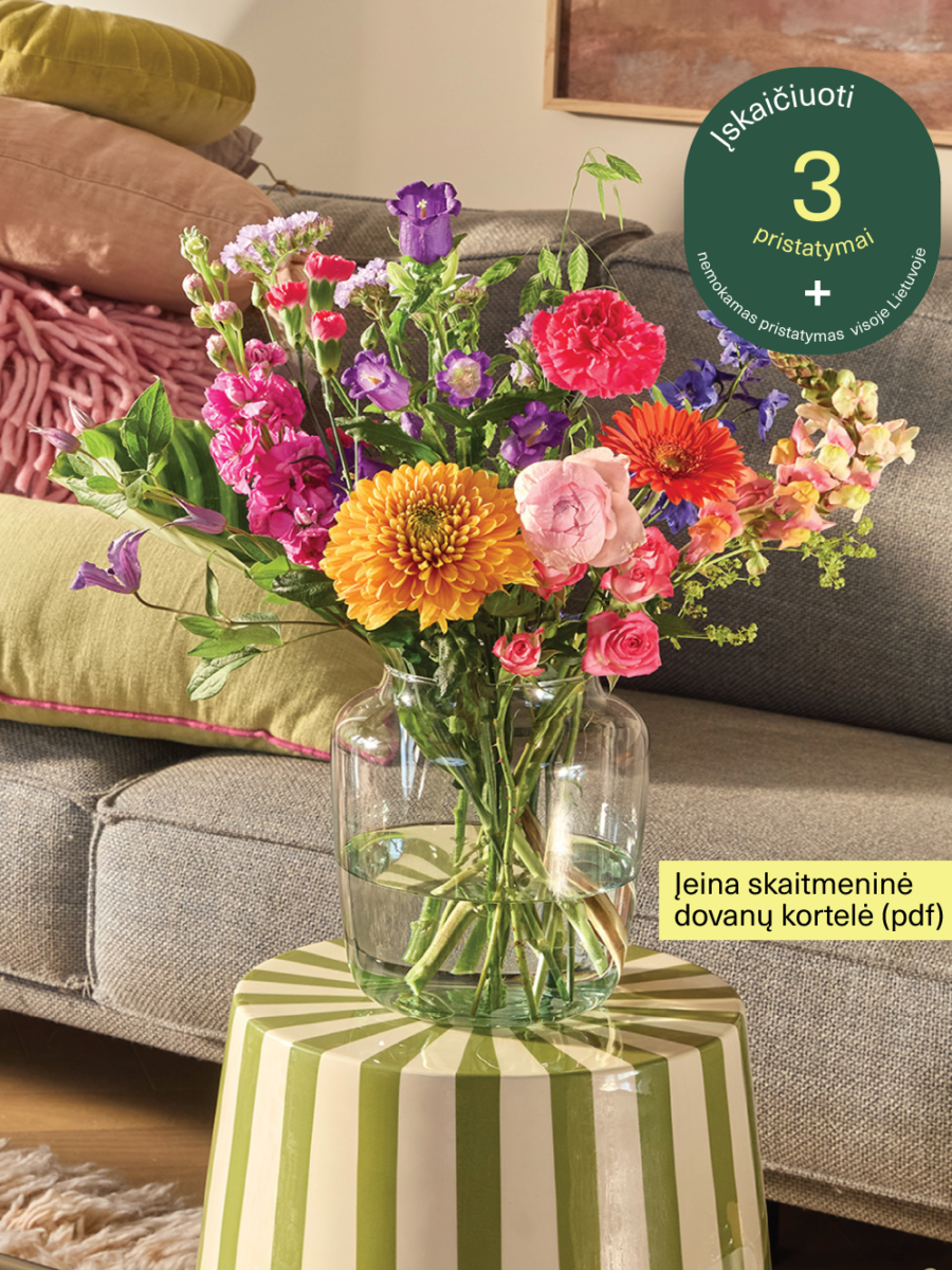 3x • Maža gėlių prenumerata