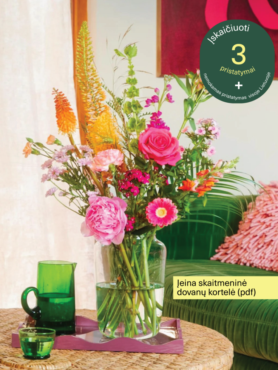3x • Originali gėlių prenumerata