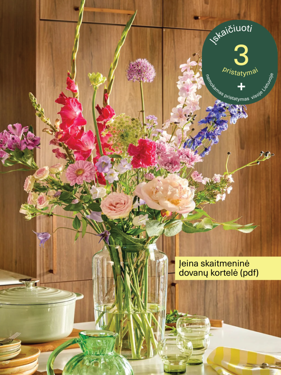 3x • Kūrybiška gėlių prenumerata