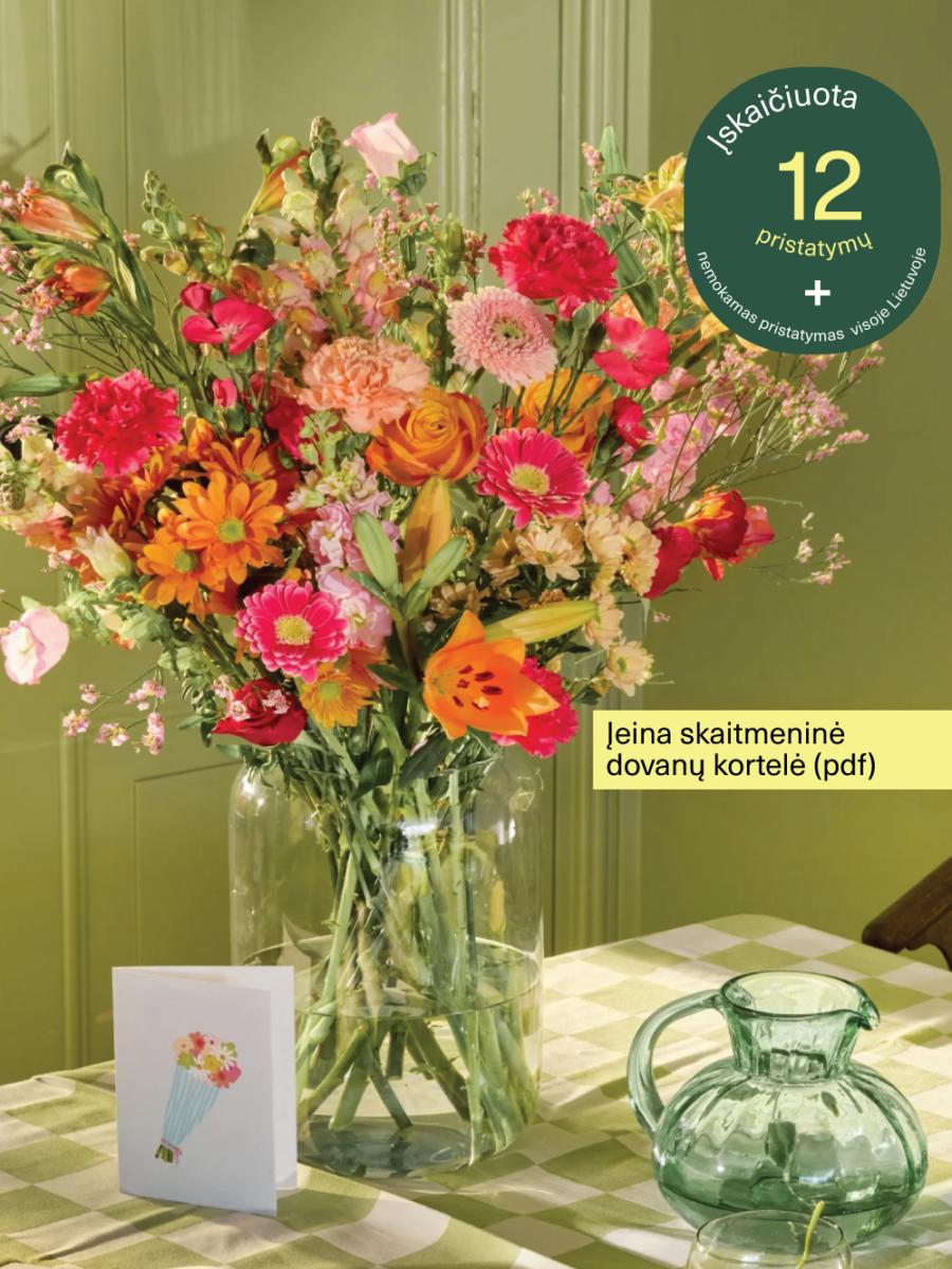 12x • Išskirtinė gėlių prenumerata