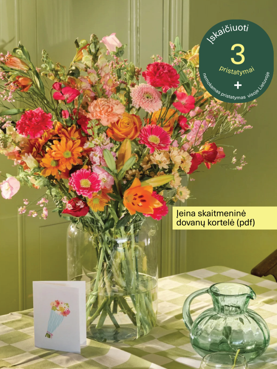 3x • Išskirtinė gėlių prenumerata
