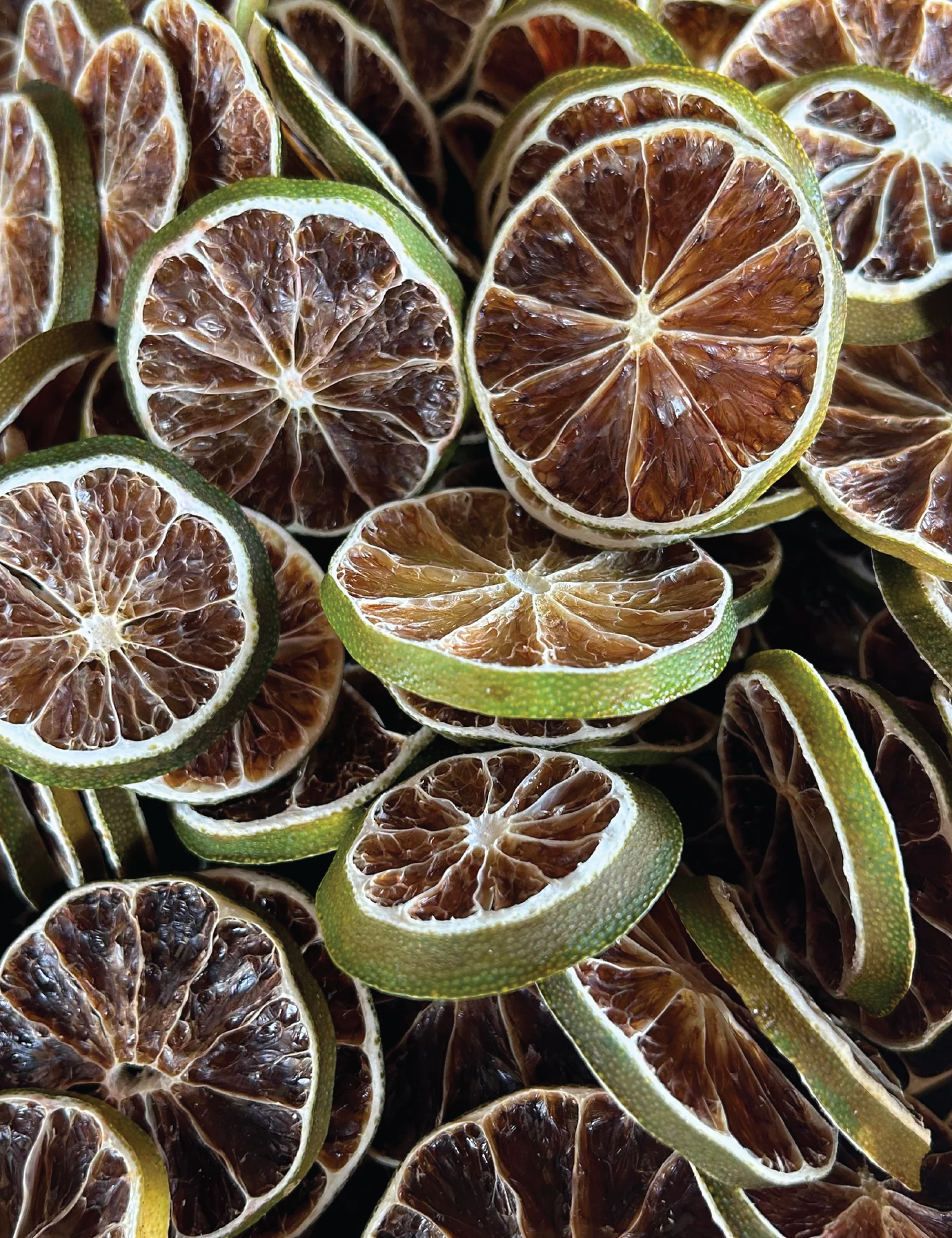 džiovinti žaliųjų apelsinų griežinėliai dekoravimui, 125 g
